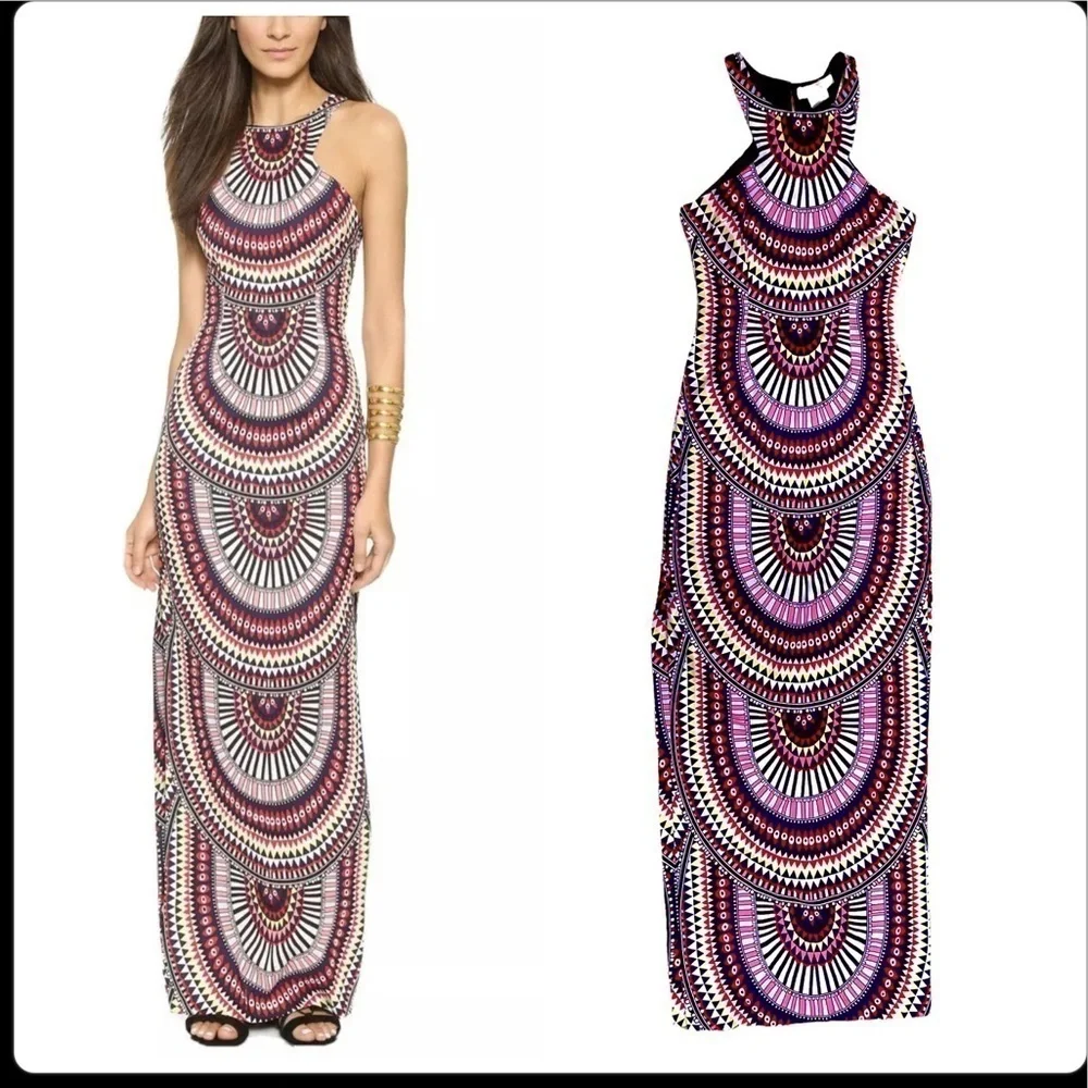 Mara Hoffman El Munro Navy Column Maxi Dress